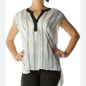 Anthropologie mixed fabric sleeveless layering top small